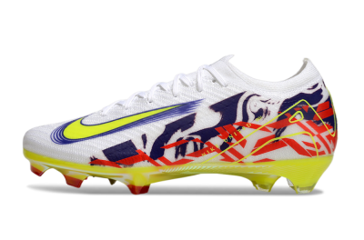 Nike Air Zoom Mercurial Vapor 16 Elite FG Firm Ground Soccer Cleats - White/Blue/Yellow