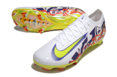 Nike Air Zoom Mercurial Vapor 16 Elite FG Firm Ground Soccer Cleats - White/Blue/Yellow