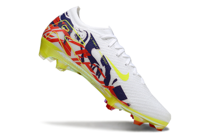 Nike Air Zoom Mercurial Vapor 16 Elite FG Firm Ground Soccer Cleats - White/Blue/Yellow