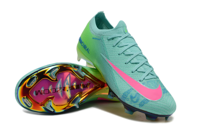 Nike Air Zoom Mercurial Vapor 16 Elite FG Firm Ground Soccer Cleats - Jade/Pink/Blue
