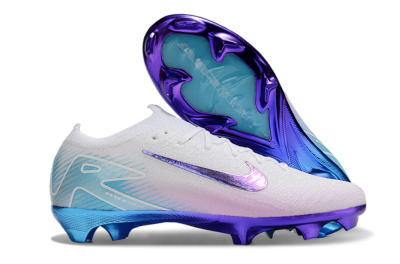 Nike Air Zoom Mercurial Vapor 16 Elite FG Firm Ground Soccer Cleats - White/Purple/Blue