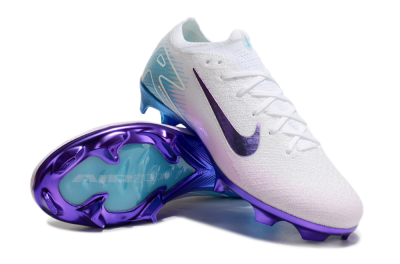 Nike Air Zoom Mercurial Vapor 16 Elite FG Firm Ground Soccer Cleats - White/Purple/Blue