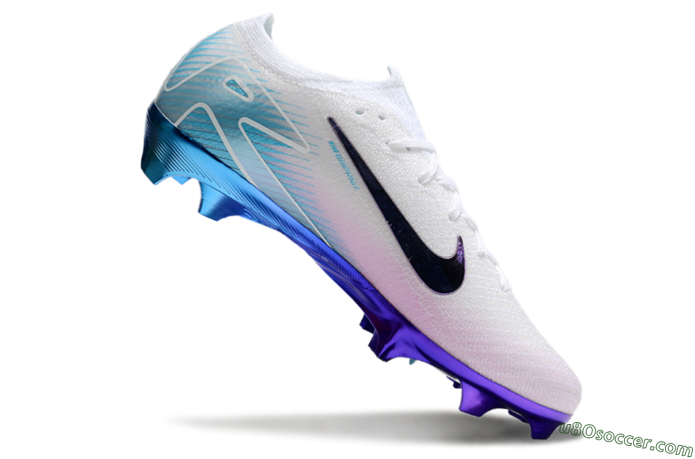 Nike Air Zoom Mercurial Vapor 16 Elite FG Firm Ground Soccer Cleats - White/Purple/Blue 4