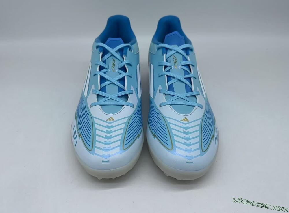 Adidas F50 Pro TF Artificial Turf Soccer Shoes - Jade/White/Beige