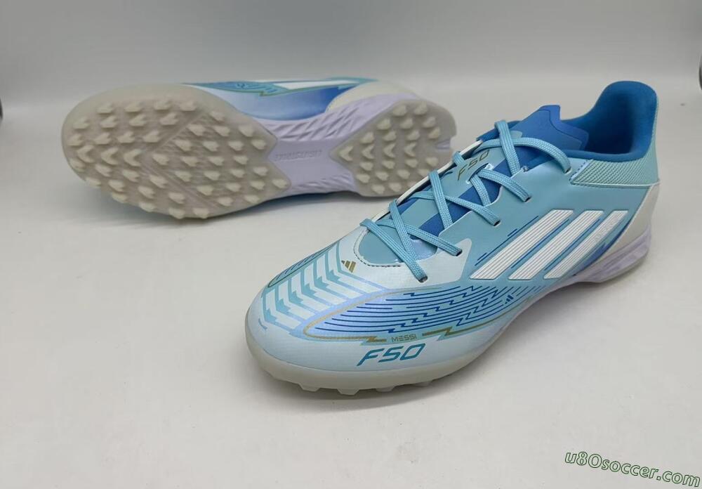 Adidas F50 Pro TF Artificial Turf Soccer Shoes - Jade/White/Beige