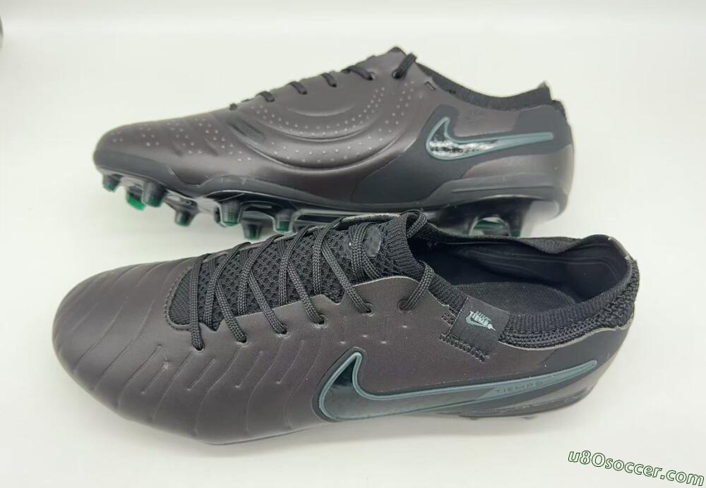 Nike Tiempo Legend 10 Elite FG Firm Ground Soccer Cleats - Black/Jade