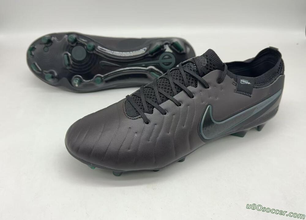 Nike Tiempo Legend 10 Elite FG Firm Ground Soccer Cleats - Black/Jade