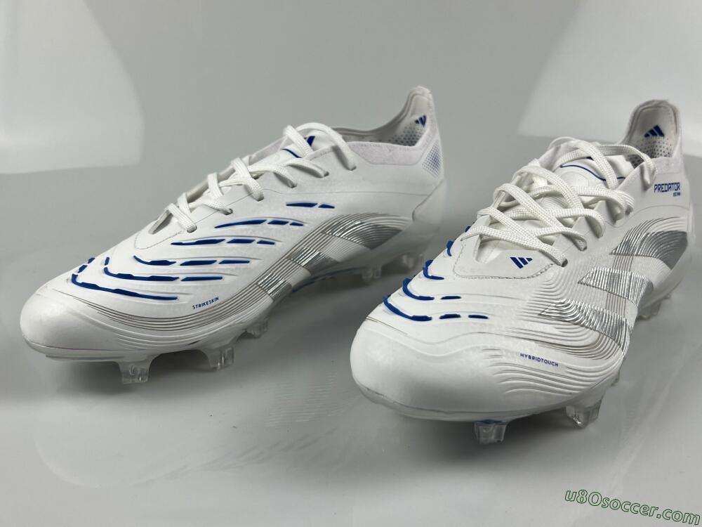 Adidas Predator Elite 25 FG Firm Ground Soccer Cleats - White/Blue/Silver
