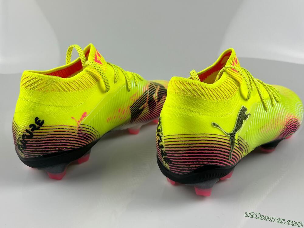 Puma Future 8 Ultimate FG Firm Ground Soccer Cleats - Yellow/Black/Pink