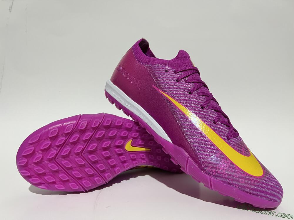 Nike Air Zoom Mercurial Vapor 16 Elite TF Artificial Turf Soccer Shoes - Purple/Yellow/White