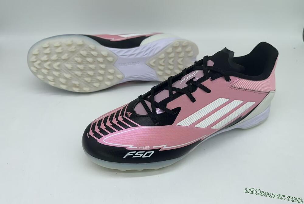 Adidas F50 Pro TF Artificial Turf Soccer Shoes - Pink/Black/White