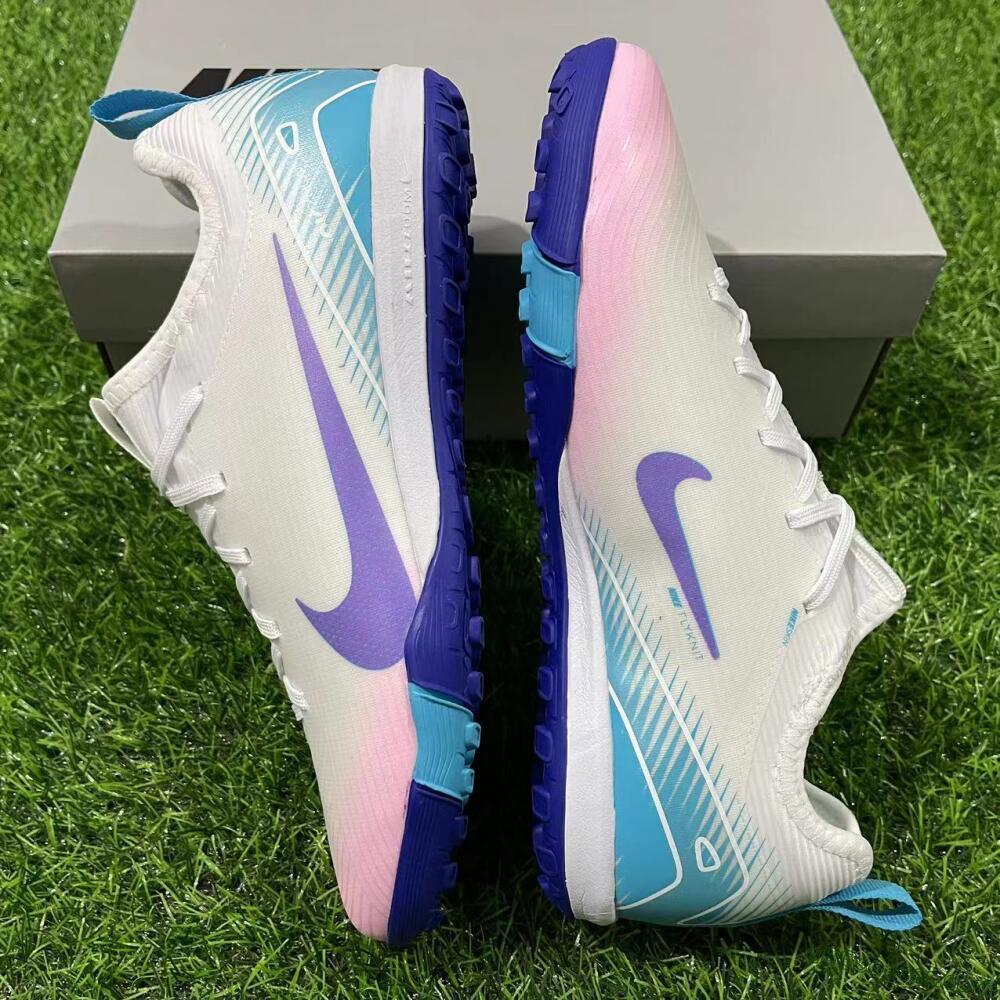 Nike Air Zoom Mercurial Vapor 16 Pro TF Artificial Turf Soccer Shoes - White/Purple/Pink/Jade