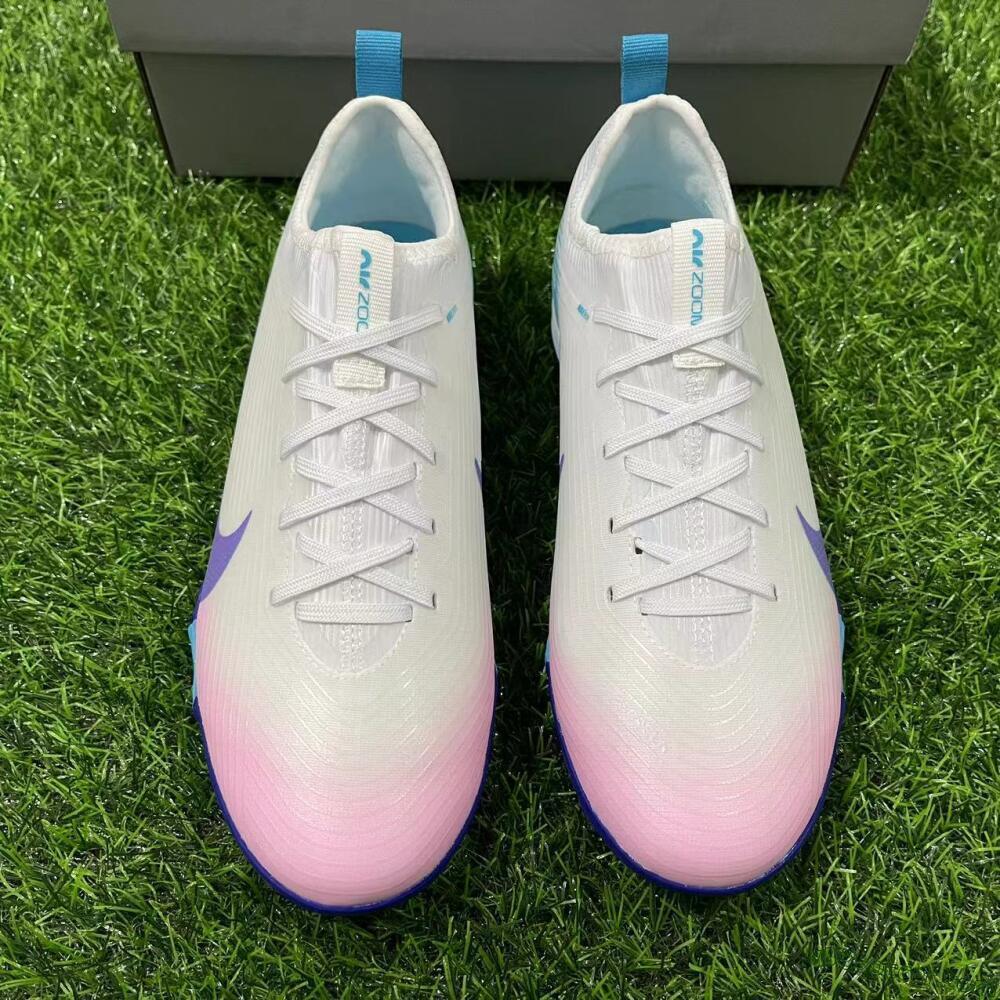 Nike Air Zoom Mercurial Vapor 16 Pro TF Artificial Turf Soccer Shoes - White/Purple/Pink/Jade