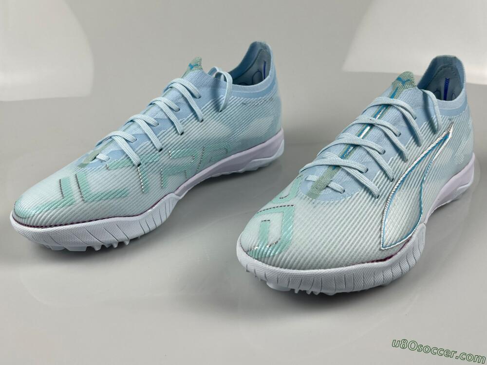 Puma Ultra Ultimate TF Artificial Turf Soccer Cleats - Jade/Silver/Blue