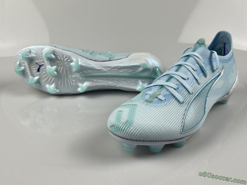 Puma Ultra Ultimate FG Firm Ground Soccer Cleats - Jade/Silver/Blue
