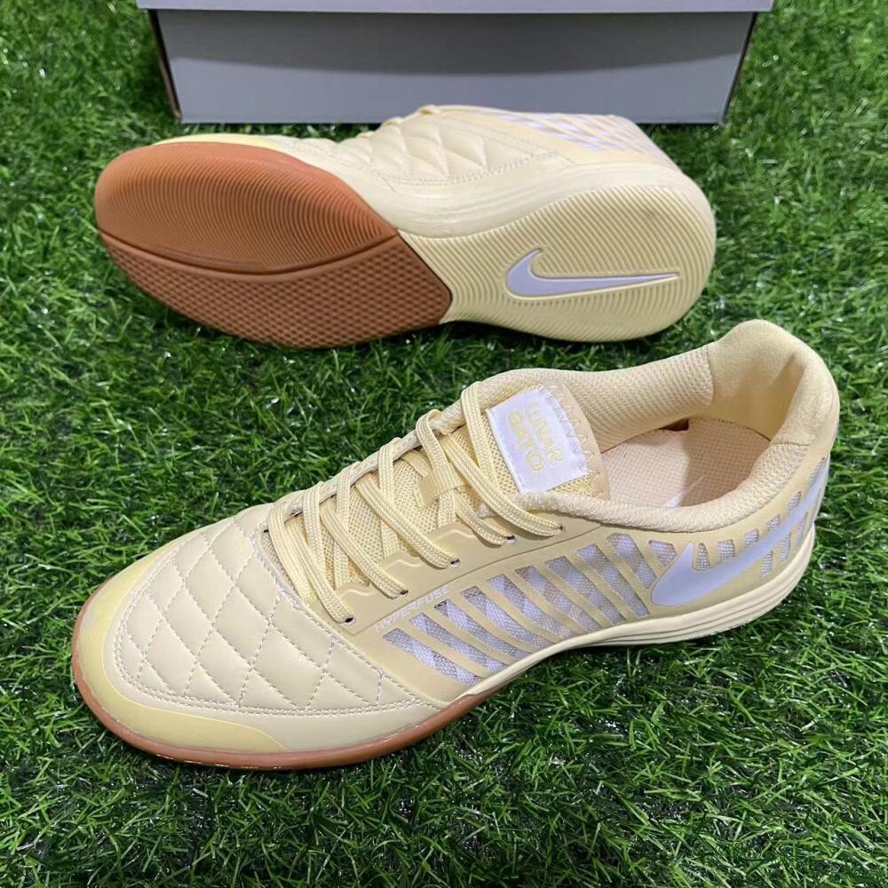 Nike Lunar Gato 2 IC Indoor & Futsal Soccer Shoes - Yellow/White/Brown