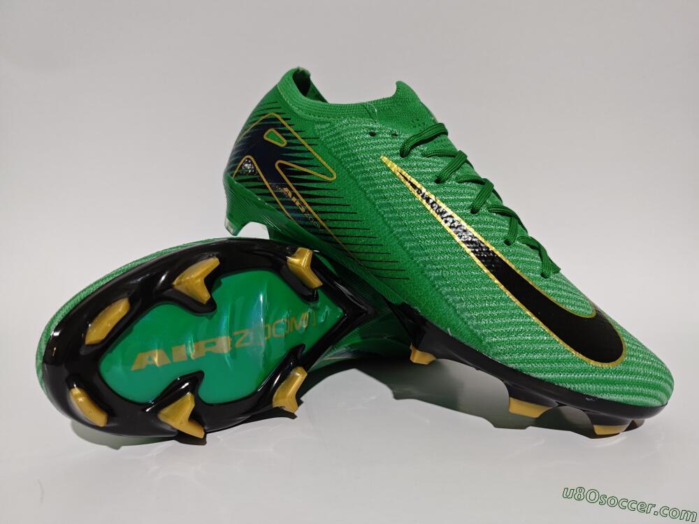 Nike Air Zoom Mercurial Vapor 16 Elite FG Firm Ground Soccer Cleats - Green/Black/Gold