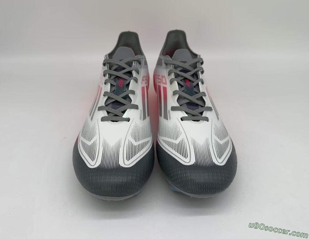 Adidas F50 Elite FG Firm Ground Soccer Cleats - White/Silver/Red/Black