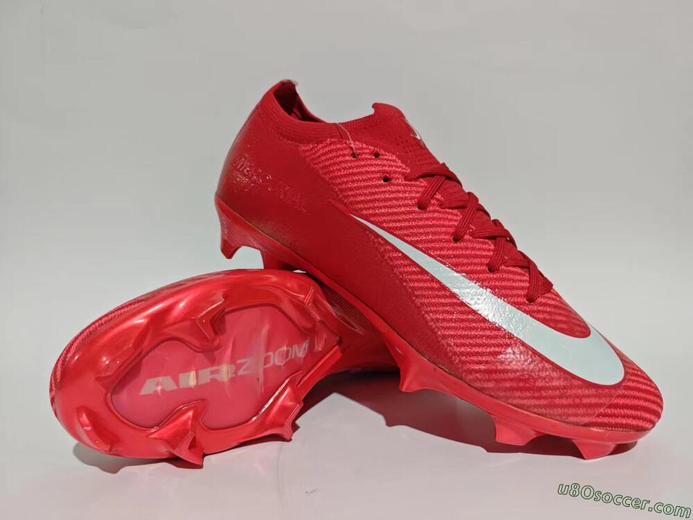 Nike Air Zoom Mercurial Vapor 16 Elite FG Firm Ground Soccer Cleats - Red/White