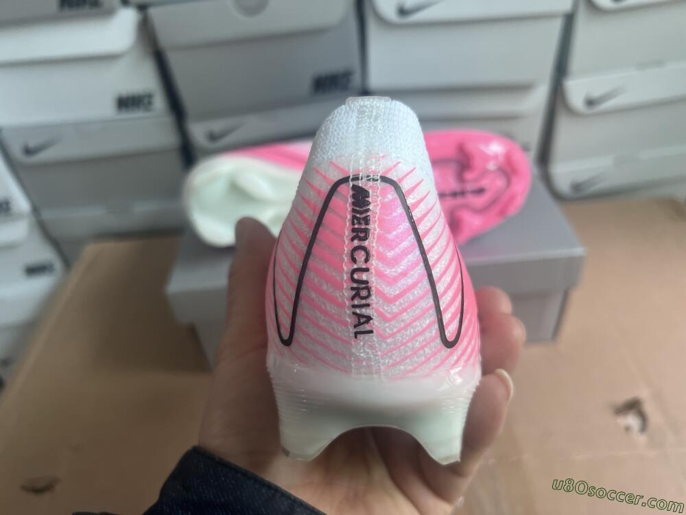 Nike Air Zoom Mercurial Vapor 16 Elite FG Firm Ground Soccer Cleats - White/Black/Pink