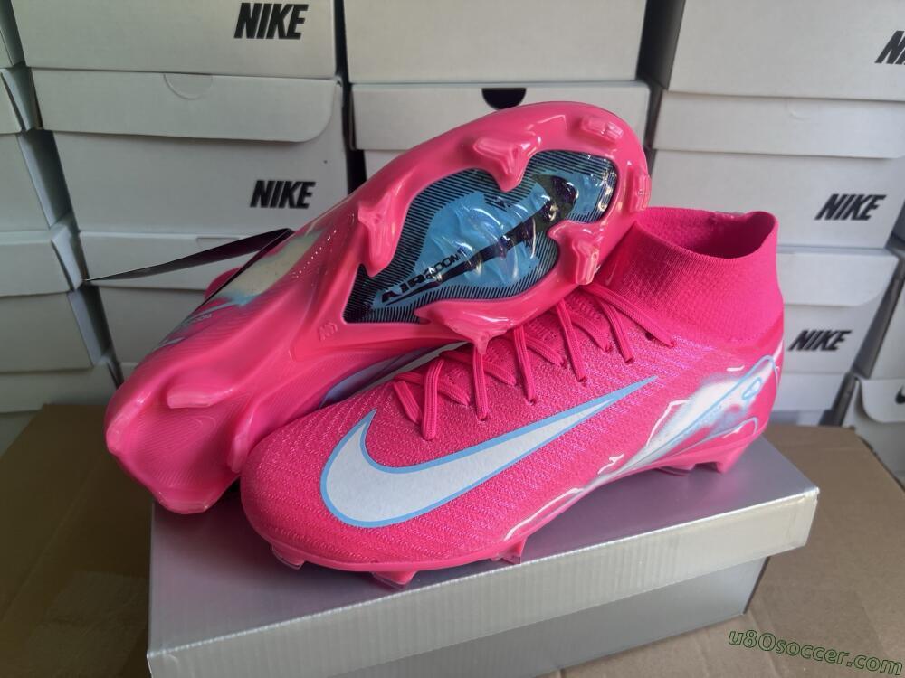 Nike Air Zoom Mercurial Superfly 10 Elite FG Firm Ground Soccer Cleats - Red/Silver/Blue