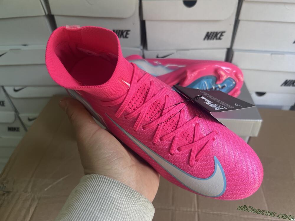 Nike Air Zoom Mercurial Superfly 10 Elite FG Firm Ground Soccer Cleats - Red/Silver/Blue