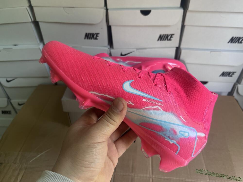 Nike Air Zoom Mercurial Superfly 10 Elite FG Firm Ground Soccer Cleats - Red/Silver/Blue