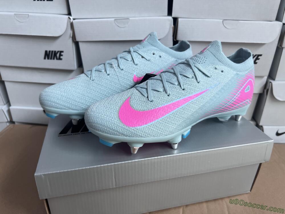 Nike Air Zoom Mercurial Vapor 16 Elite SG Soft Ground Soccer Cleats - Jade/Pink