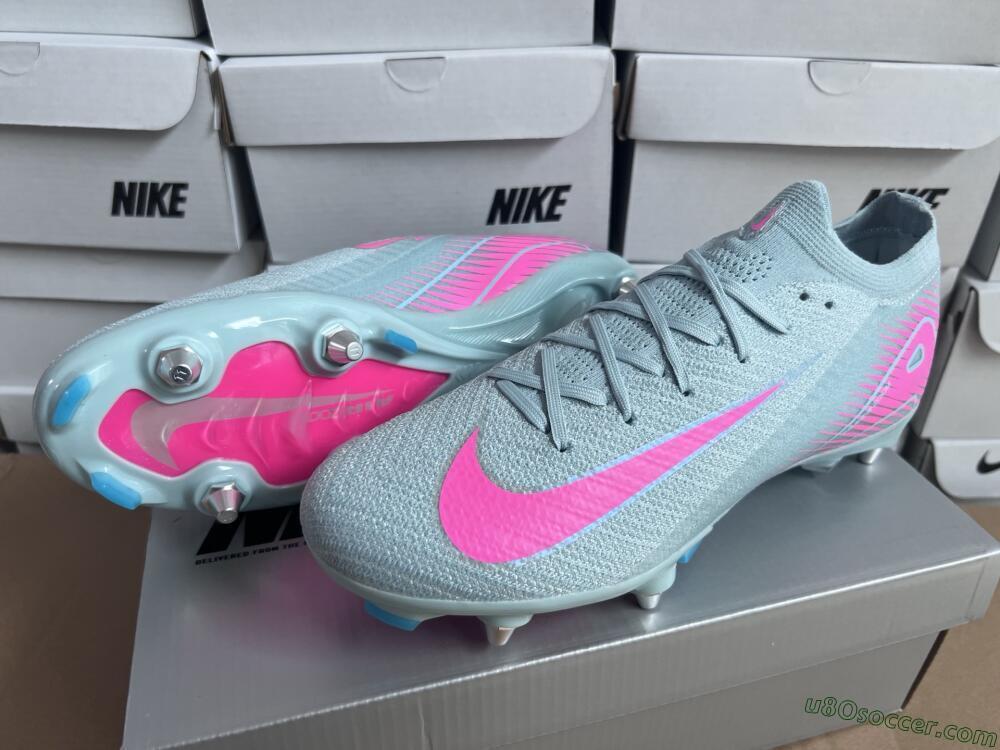 Nike Air Zoom Mercurial Vapor 16 Elite SG Soft Ground Soccer Cleats - Jade/Pink