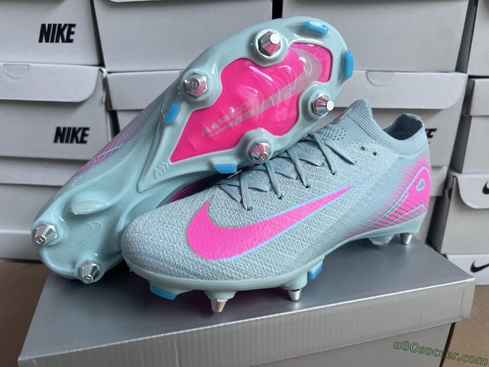 Nike Air Zoom Mercurial Vapor 16 Elite SG Soft Ground Soccer Cleats - Jade/Pink