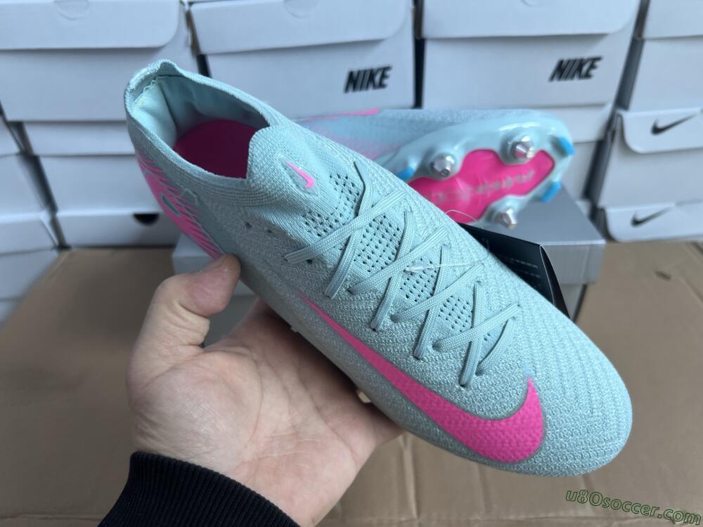 Nike Air Zoom Mercurial Vapor 16 Elite SG Soft Ground Soccer Cleats - Jade/Pink