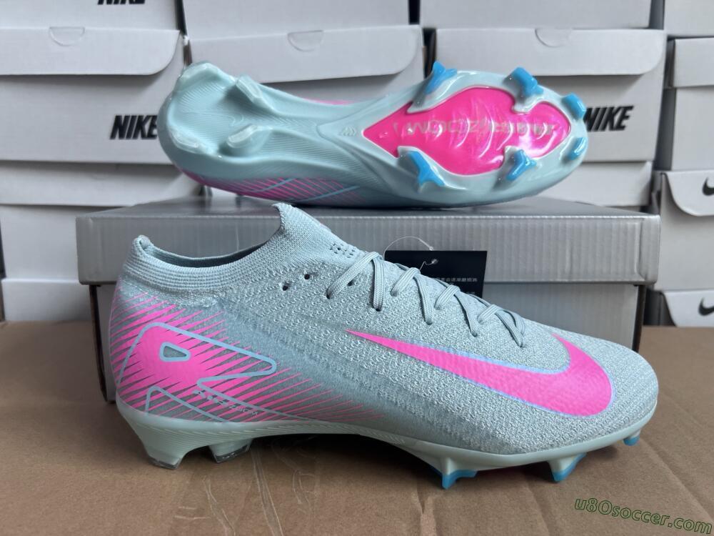Nike Air Zoom Mercurial Vapor 16 Elite FG Firm Ground Soccer Cleats - Jade/Pink/Silver