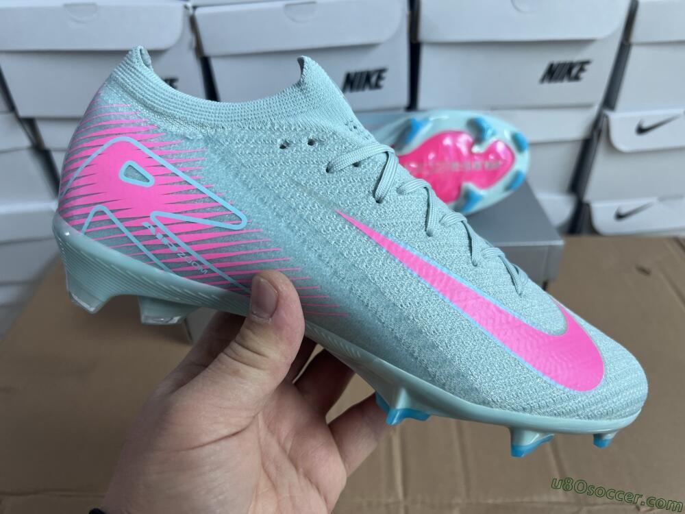 Nike Air Zoom Mercurial Vapor 16 Elite FG Firm Ground Soccer Cleats - Jade/Pink/Silver