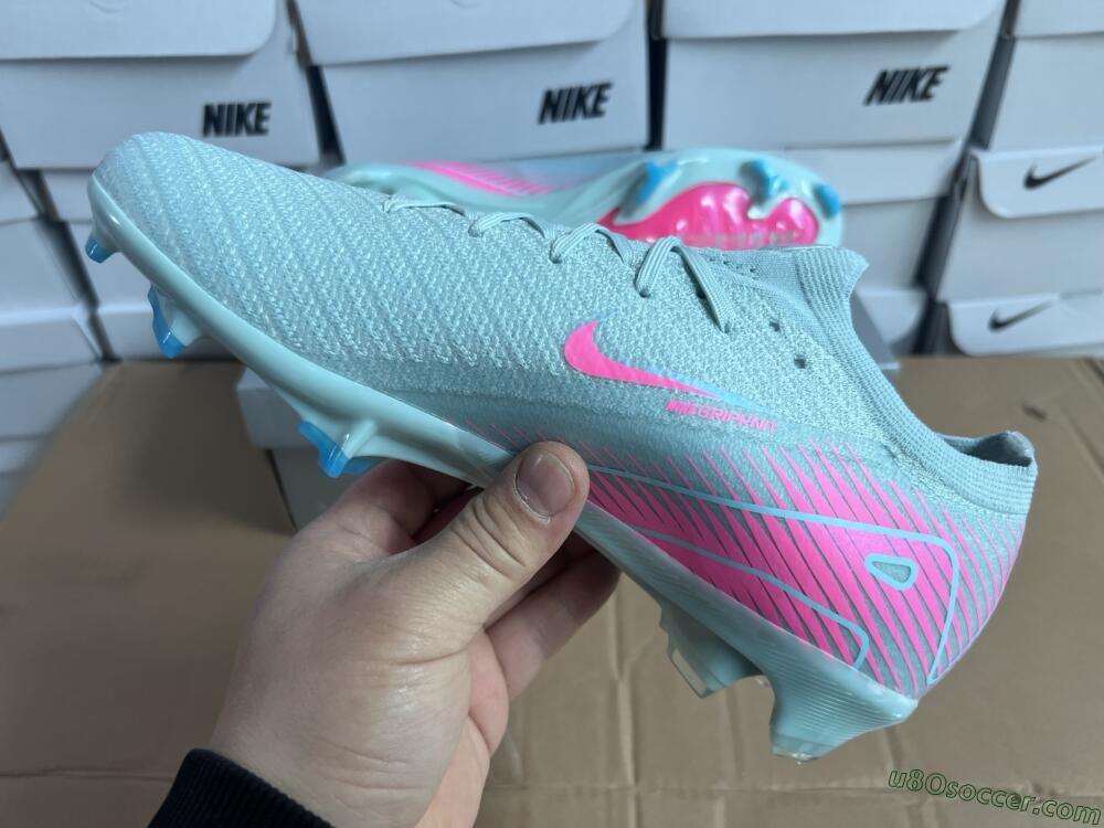 Nike Air Zoom Mercurial Vapor 16 Elite FG Firm Ground Soccer Cleats - Jade/Pink/Silver