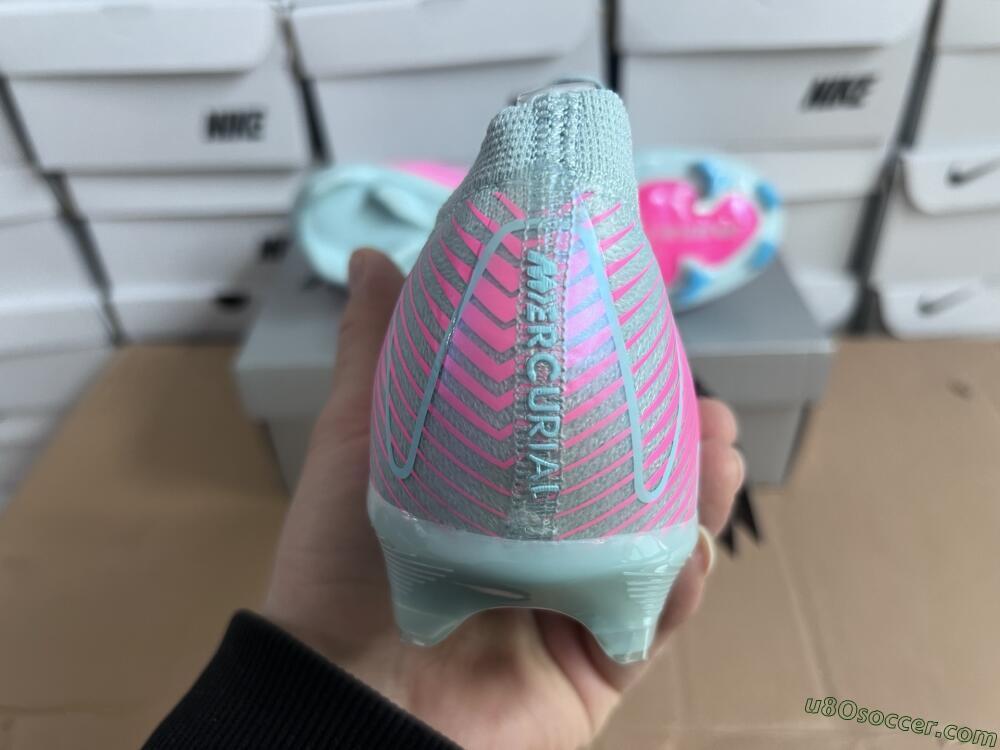 Nike Air Zoom Mercurial Vapor 16 Elite FG Firm Ground Soccer Cleats - Jade/Pink/Silver