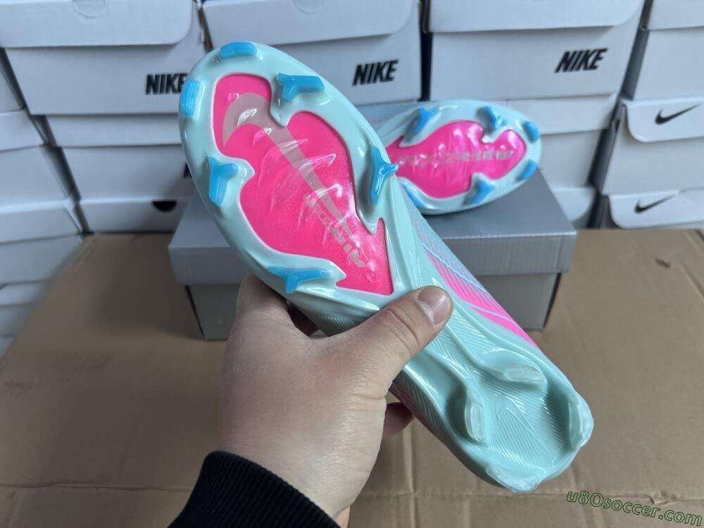 Nike Air Zoom Mercurial Vapor 16 Elite FG Firm Ground Soccer Cleats - Jade/Pink/Silver