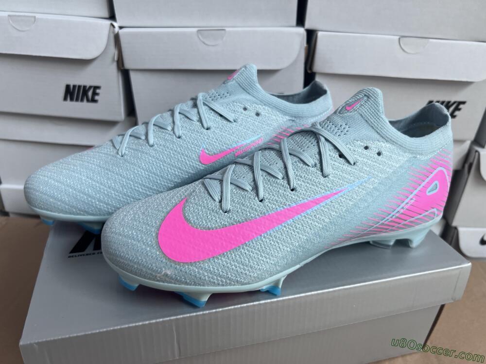 Nike Air Zoom Mercurial Vapor 16 Elite FG Firm Ground Soccer Cleats - Jade/Pink/Silver
