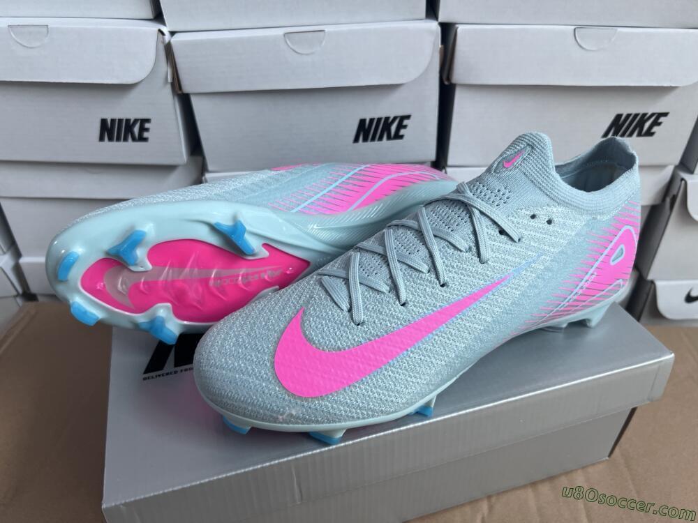 Nike Air Zoom Mercurial Vapor 16 Elite FG Firm Ground Soccer Cleats - Jade/Pink/Silver