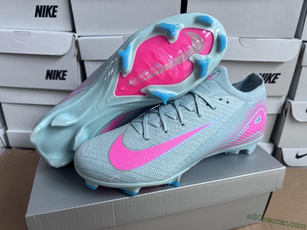 Nike Air Zoom Mercurial Vapor 16 Elite FG Firm Ground Soccer Cleats - Jade/Pink/Silver