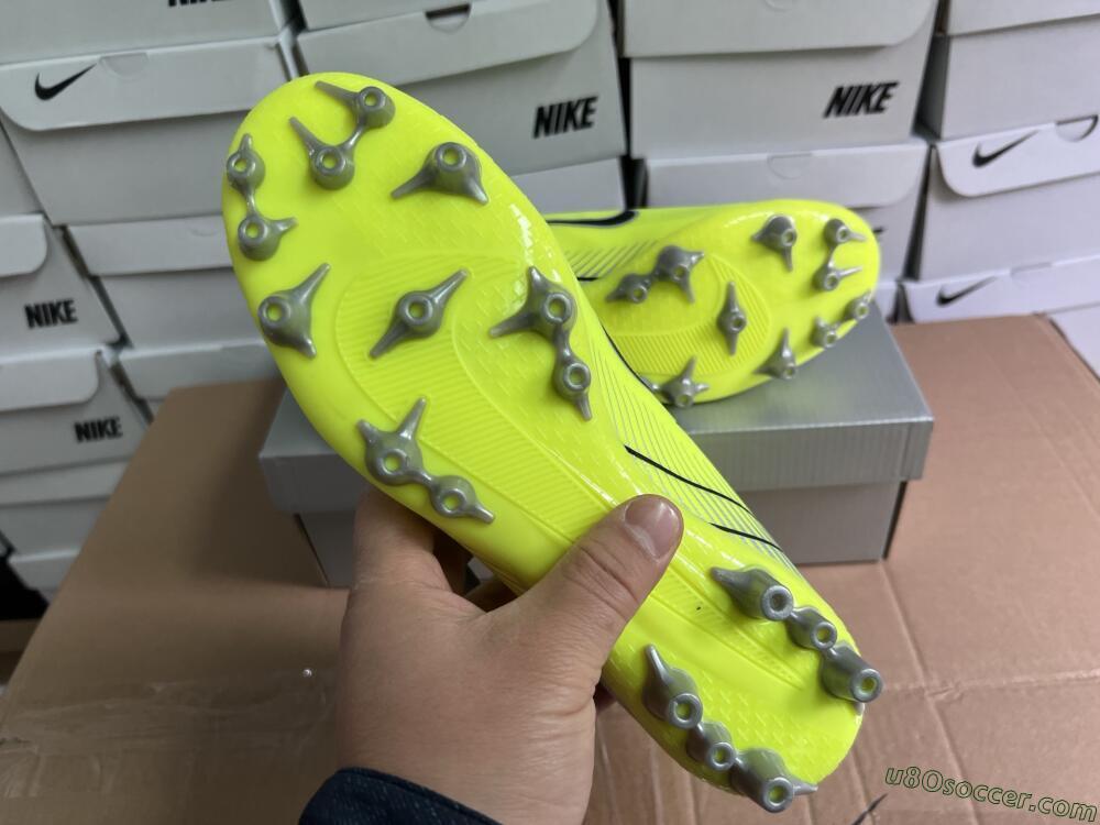 Nike Air Zoom Mercurial Superfly 10 Academy AG Artificial Grass Soccer Cleats - Yellow/Black/Silver