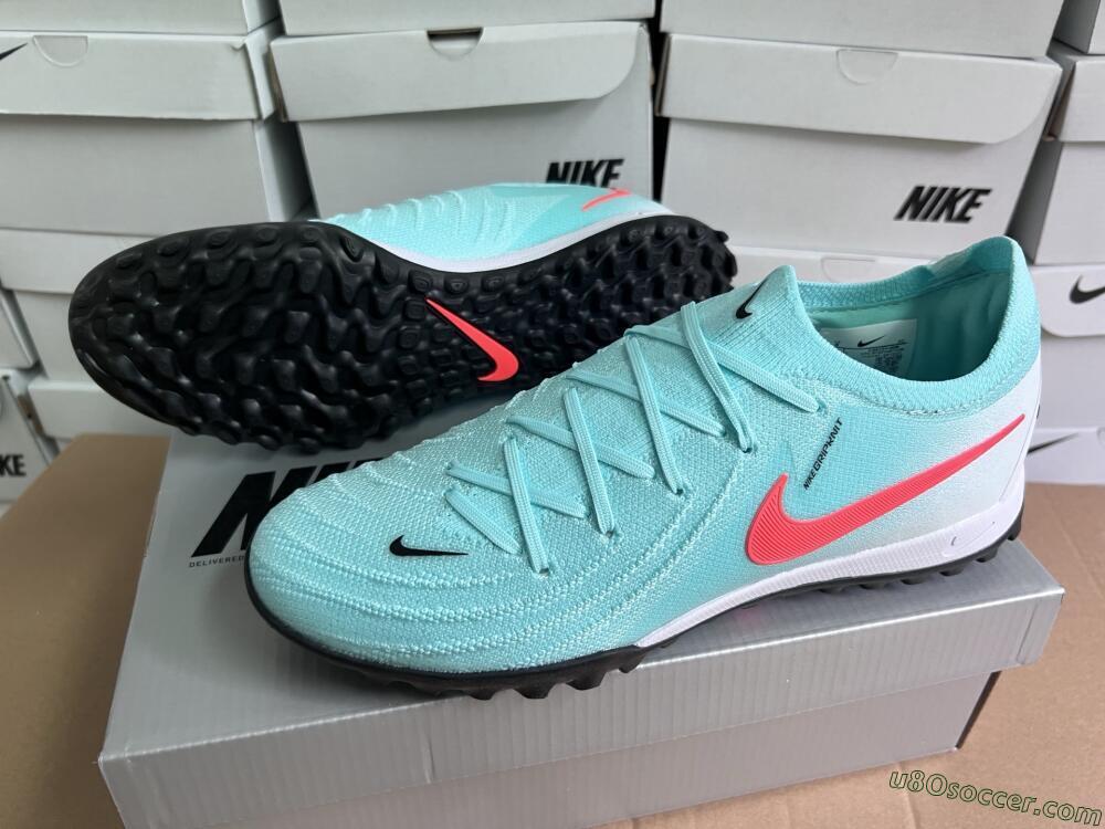 Nike Phantom Luna Elite TF Artificial Turf Soccer Shoes - Jade/Red/White
