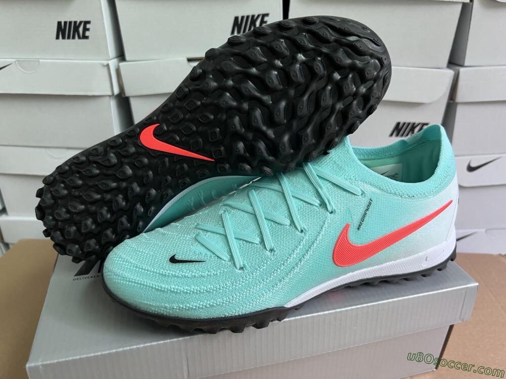 Nike Phantom Luna Elite TF Artificial Turf Soccer Shoes - Jade/Red/White