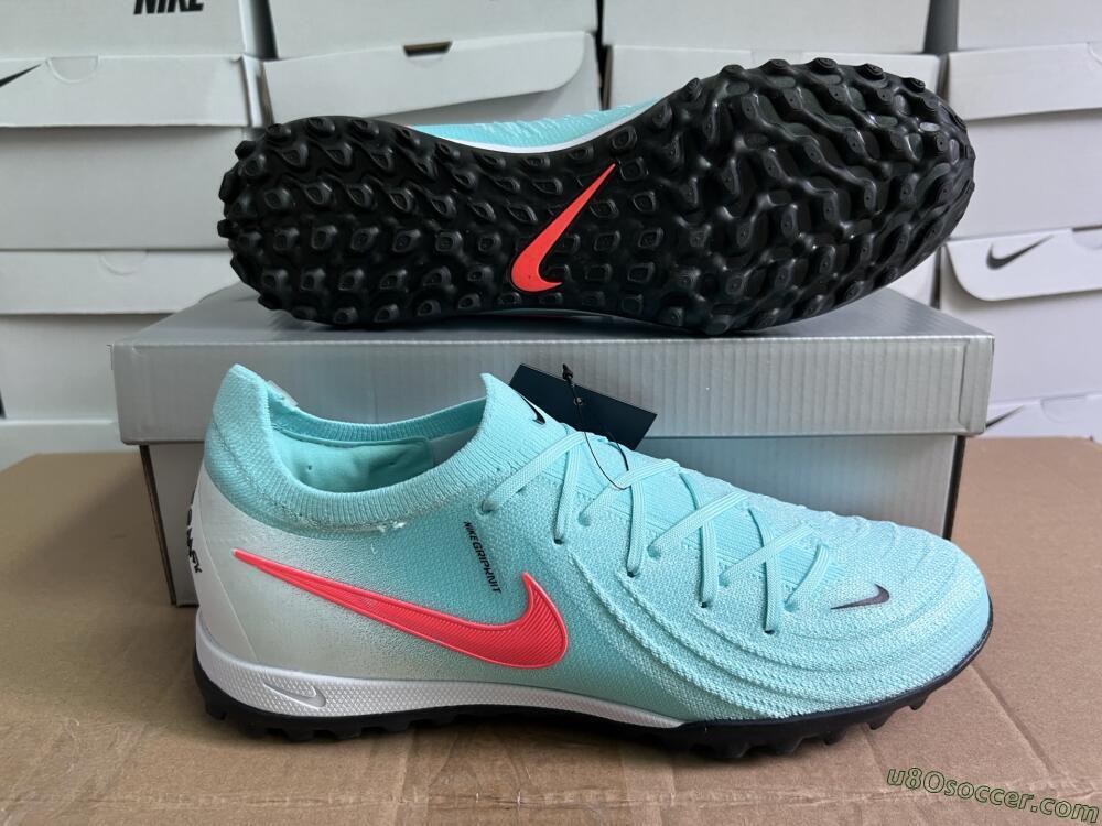 Nike Phantom Luna Elite TF Artificial Turf Soccer Shoes - Jade/Red/White