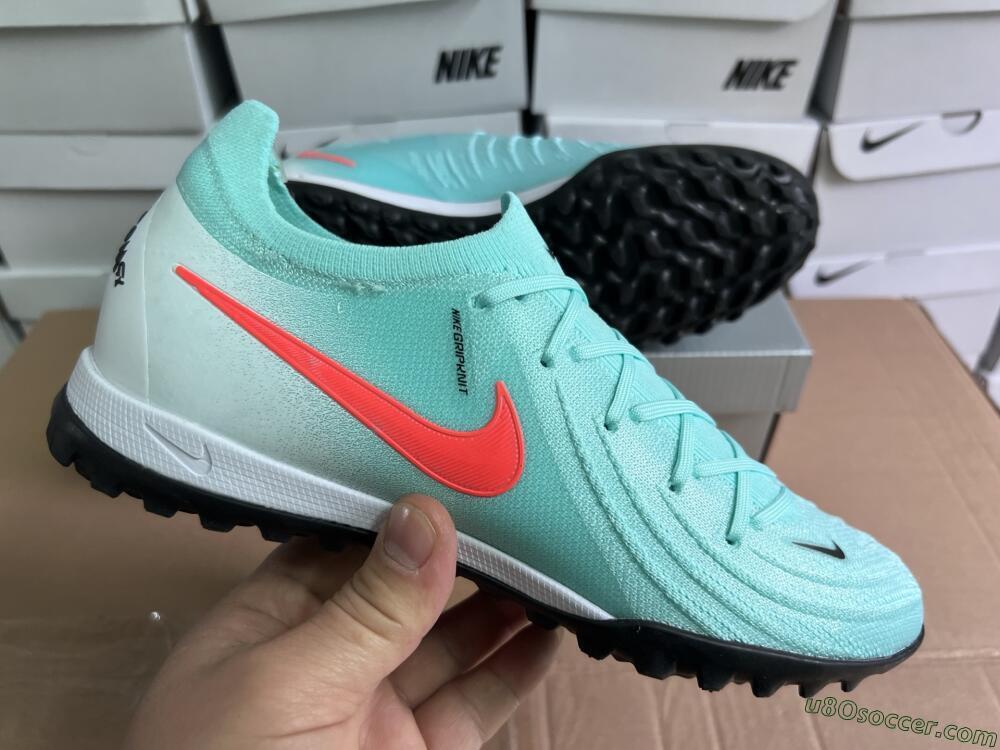 Nike Phantom Luna Elite TF Artificial Turf Soccer Shoes - Jade/Red/White