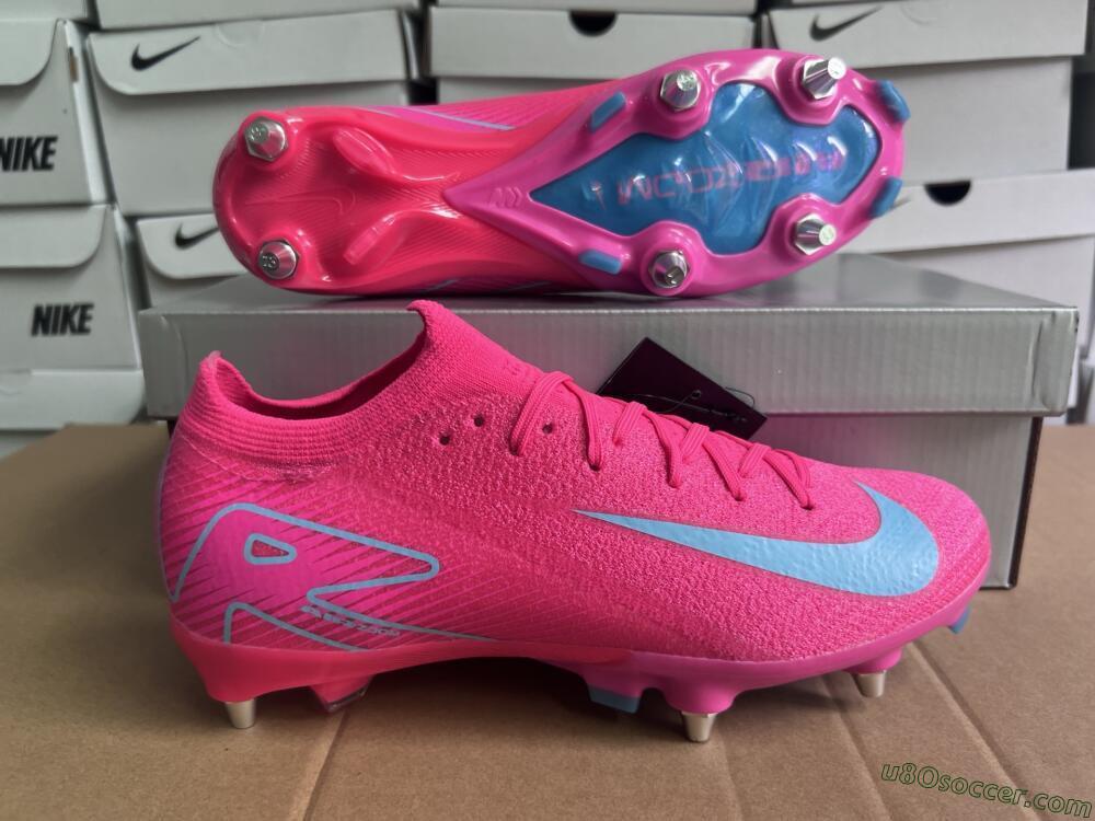 Nike Air Zoom Mercurial Vapor 16 Elite SG Soft Ground Soccer Cleats - Pink/Jade