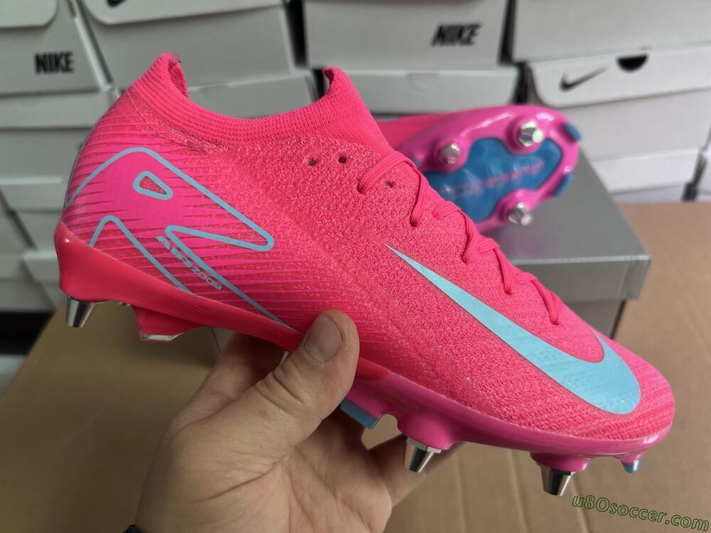 Nike Air Zoom Mercurial Vapor 16 Elite SG Soft Ground Soccer Cleats - Pink/Jade