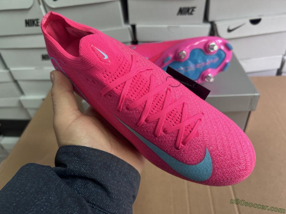 Nike Air Zoom Mercurial Vapor 16 Elite SG Soft Ground Soccer Cleats - Pink/Jade