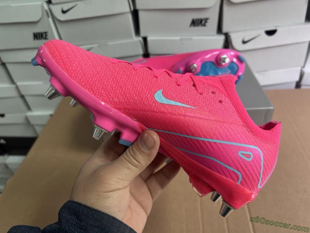 Nike Air Zoom Mercurial Vapor 16 Elite SG Soft Ground Soccer Cleats - Pink/Jade