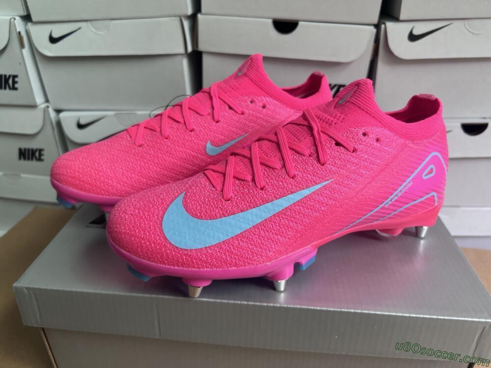 Nike Air Zoom Mercurial Vapor 16 Elite SG Soft Ground Soccer Cleats - Pink/Jade