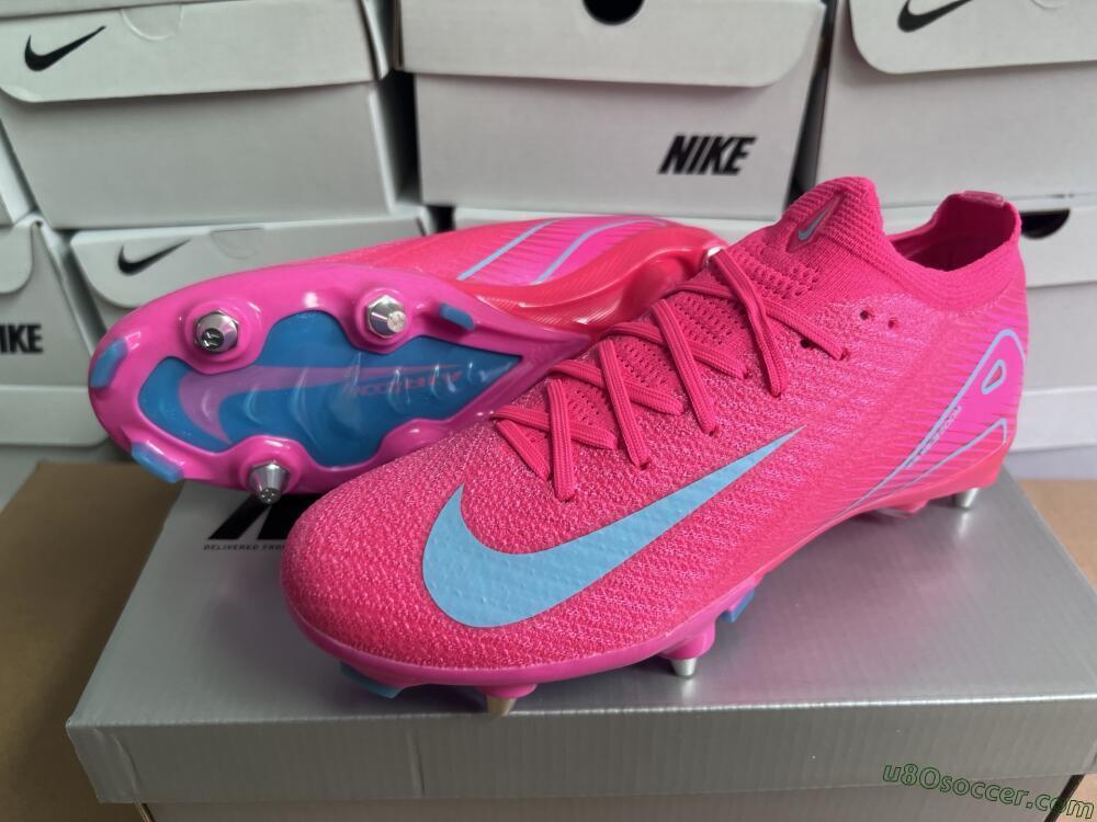 Nike Air Zoom Mercurial Vapor 16 Elite SG Soft Ground Soccer Cleats - Pink/Jade